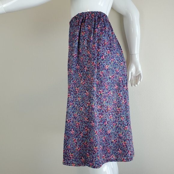 Vintage 70's Purple Floral Skirt - Picture 1 of 8